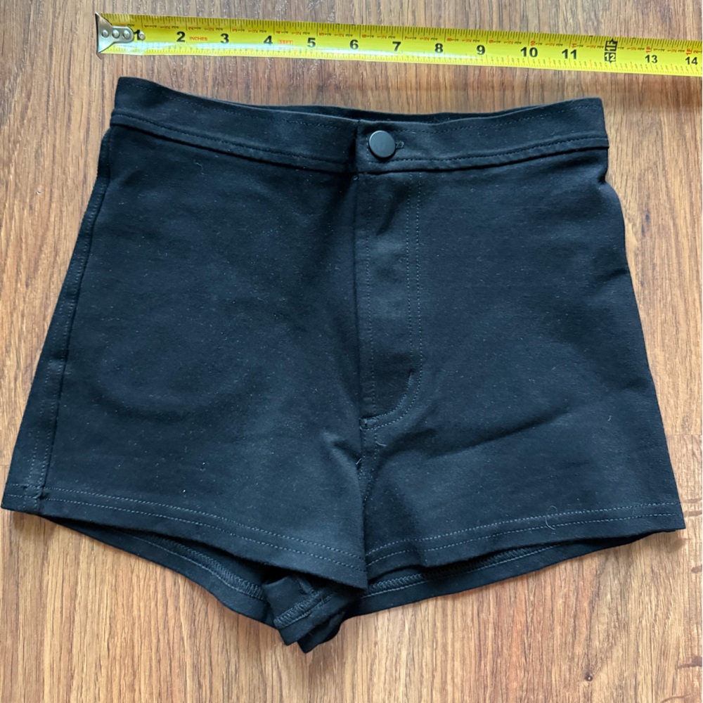 American Apparel High Waist MATTE Black Women's Disco Shorts